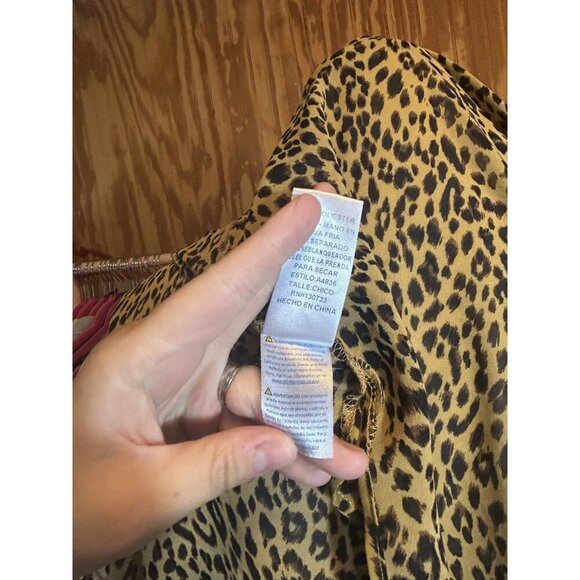 Umgee Cheeta Print Open Cardigan Duster Sz S Women’s Boho Sheer Tiered Sleeve - Picture 12 of 12